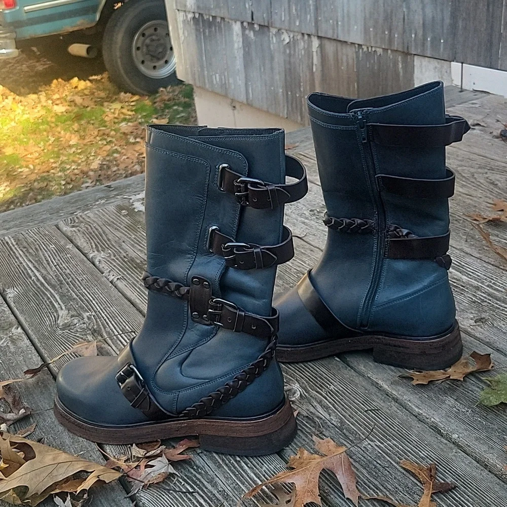 Free People Billie Buckle Moto Boot